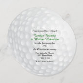 Golf Ball Wedding Invitation Kaart (Voorkant / Achterkant)