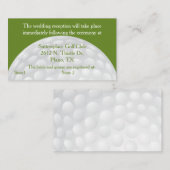 Golf Ball Wedding Reception Enclosure Informatiekaartje (Voorkant / Achterkant)