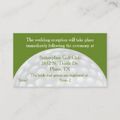 Golf Ball Wedding Reception Enclosure Informatiekaartje (Voorkant)