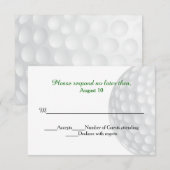 Golf Ball Wedding RSVP Kaart (Voorkant / Achterkant)