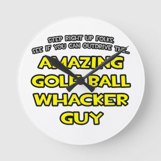 Golf Ball Whacker Guy Ronde Klok