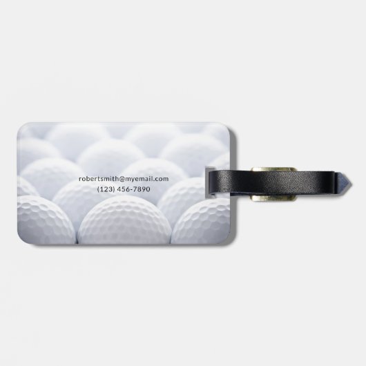 Golf Balls Bagagelabel (Achterkant horizontaal)