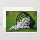 Golf Balls Bucket Briefkaart (Voorkant / Achterkant)