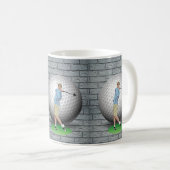 Golf Balls Golfer Mug (Devant droit)