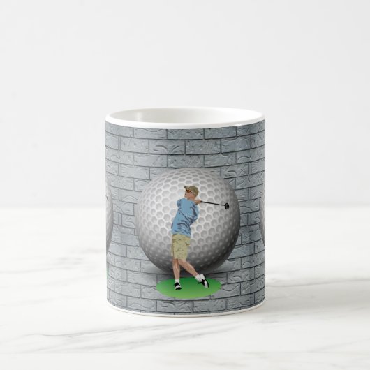 Golf Balls Golfer Mug (Centre)