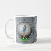 Golf Balls Golfer Mug (Gauche)
