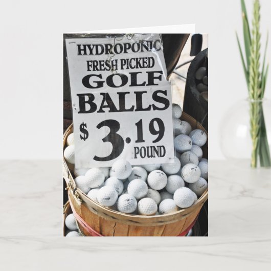 Golf Balls Greeting Hydroponic Kaart (Voorkant)