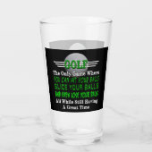 Golf Balls Humor Glas (Achterkant)