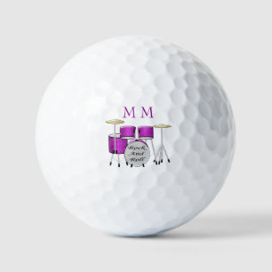 Golf Balls Monogrammed Drum Kit Ontwerp Golfballen