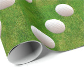 Golf Balls op Green Grass Cadeaupapier (Rol Hoek)