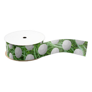 Golf Balls op Green Grass Grosgrain Lint