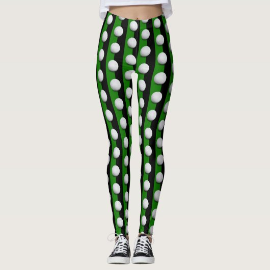 Golf Balls Pattern | Cool Girly Sport Gift Leggings (Voorkant)