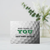 Golf Bar Mitzvah Carte de remerciements (Debout devant)