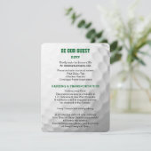 Golf Bar Mitzvah Gasteninformatie Kaart (Staand voorkant)