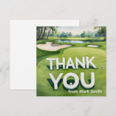 Golf bedankkaart  (Voorkant / Achterkant)