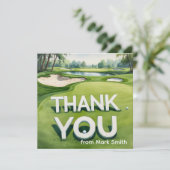 Golf bedankkaart  (Staand voorkant)
