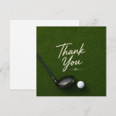 Golf bedankkaart (Voorkant / Achterkant)