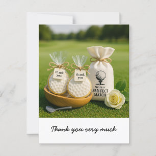 Golf bedankkaart met golf cadeaus aandenken briefkaart