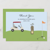 Golf Bedankt Flat Kaart (Voorkant / Achterkant)