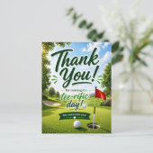 Golf Bedankt voor een fantastische dag Briefkaart (Staand voorkant)