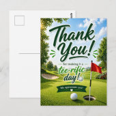 Golf Bedankt voor een fantastische dag Briefkaart (Voorkant / Achterkant)