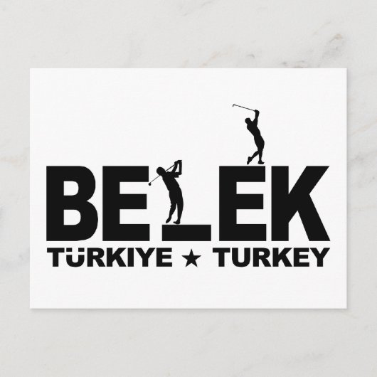 GOLF BELEK briefkaart - aanpasbaar (Voorkant)
