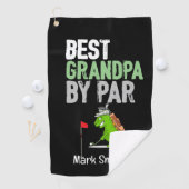 Golf Best Grandpa, Par met Dinosaur Funny Golfhanddoek (Insitu)