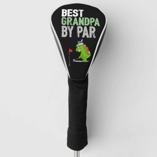 Golf Best Grandpa, Par met Dinosaur Funny Golfheadcover (Voorkant)