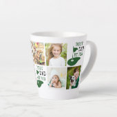 Golf BESTE DAD VAN PAR 7 Foto Collage Latte Mok (Rechterhoek)