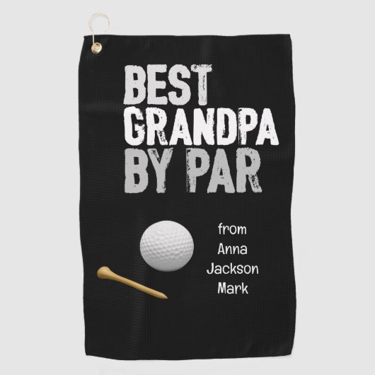 Golf beste opa door par voor opa golfhanddoek (Voorkant)