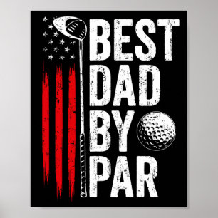 Golf Beste Vader Door Par Daddy Golfer Amerikaanse Poster