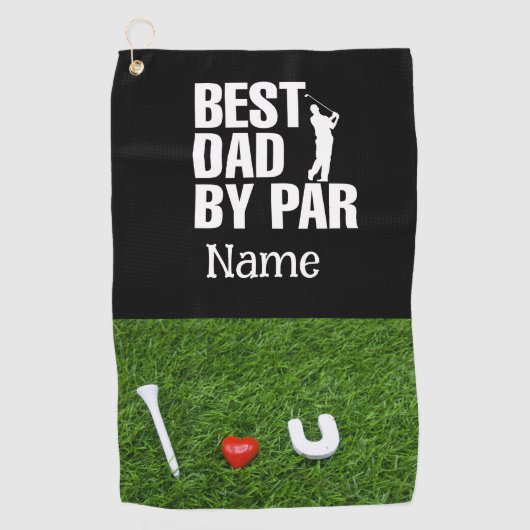 Golf Beste vader van Par Golf Towel Golfhanddoek (Voorkant)