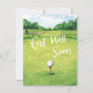 Golf Beterschap Kaart – Watercolor Golfbaan