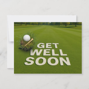 Golf beterschap stuur goede wensen voor golfer  briefkaart