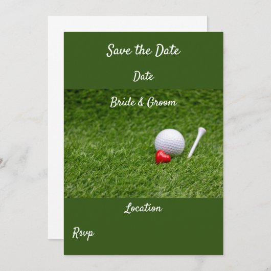 Golf bewaar de datum kaart (Voorkant / Achterkant)