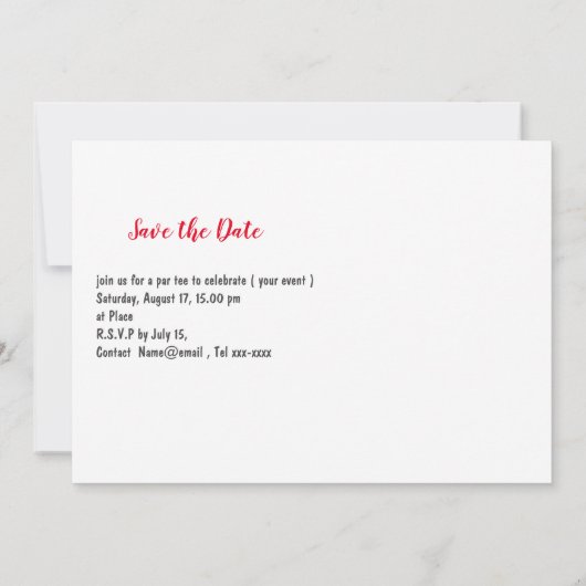 Golf bewaar de datum met vrouw golfer kaart (Achterkant)