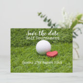 Golf bewaar de datum voor golf toernooi trouwen save the date (Staand voorkant)