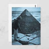 Golf bij de blauwe tongpiramide van de Pyramide Briefkaart (Voorkant / Achterkant)