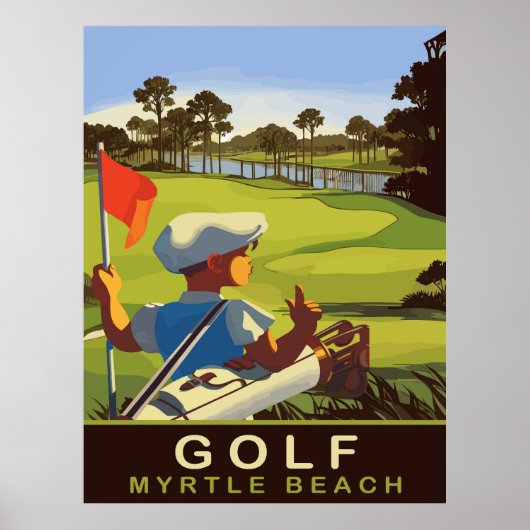 Golf bij Myrtle Beach, South Carolina, Reizen Poster (Voorkant)