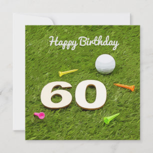 Golf Birthday Card 60th Birthday golf en t-shirt