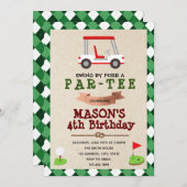 Golf Birthday Invitation Kaart (Voorkant / Achterkant)