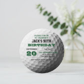 Golf Birthday Invitation Kaart (Staand voorkant)