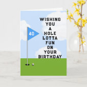 Golf Birthday Kaart (Gele Bloem)