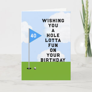 Golf Birthday Kaart