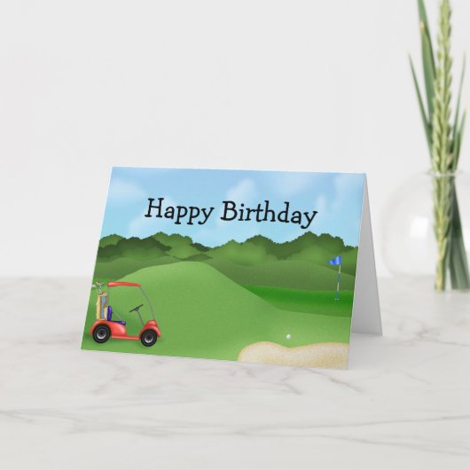 Golf Birthday Kaart (Voorkant)