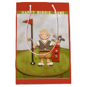 Golf Birthday Medium Cadeauzakje (Voorkant)