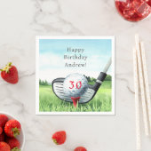 Golf Birthday party, ik laat het T-shirt van Par. Servet (Insitu)