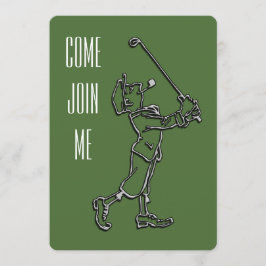 Golf Birthday Party Invitation Kaart