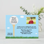 Golf Birthday Party Invitation Kaart (Staand voorkant)