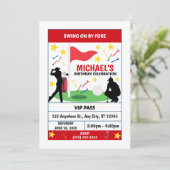 Golf Birthday Party Invitation (Men) (Debout devant)